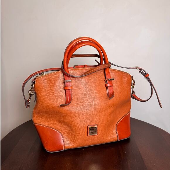 Dooney & Bourke Domed Pebble Leather Satchel - Picture 4 of 11